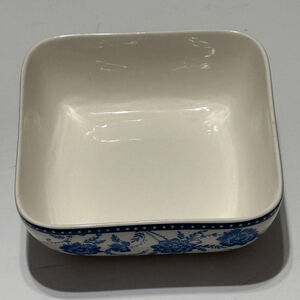 Portobello by Inspire Blue Floral Square Dish (Bone China Designed In England